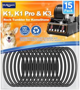 MyKEEPOW Rock Tumbler Belts Compatible with KomeStone Rock Tumbler Model K1 & K1 Pro & K3, 15 Pack (Not fit for K2 Elite Rock Tumbler)