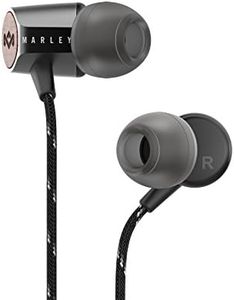 Marley Uplift 2.0 - Noise Isolating in-Ear Headphones/Earphones, 9mm Drivers, Hands-Free Calling in-Line Mic, 1 Button Control, Includes Earbuds in 3 Sizes for Perfect Fit – Signature Black