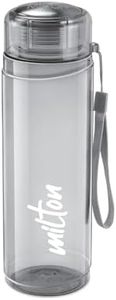 MILTON Hector 1000 Water Bottle, 1 Litre, Reusable Plastic Fridge Bottle, BPA Free and Leak Proof Bottles for Travel, Work, Pack of 1, Grey