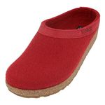 Haflinger Unisex Adult Grizzly Torben Slippers,Red (ruby 11), 7.5 UK (41 EU)