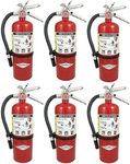 Amerex B402, 5lb ABC Dry Chemical Class A B C Fire Extinguisher, with Wall Bracket, 6 Pack