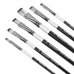 Flat Paint Brushes Set, 6 Pcs Artist Paintbrushes for Acrylic Oil Watercolor Gouache Painting, Premium Nylon Hair Art Paint Brush for Beginners and Professionals