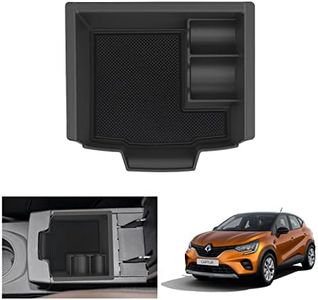 GAFAT Renaul-t Captur 2 | E-Tech | Hybrid 2020-2024 2025 Vano Portaoggetti per Console Centrale, Captur 2023 Braccioli Contenitore Portaoggetti, Compatibile con Renault Captur 2 Accessori (Nero)