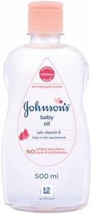 Johnson's Non-Sticky Baby Oil with Vitamin E for Easy Spread and Massage (Clear, 500ml)