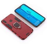 zivite Armor Shockproof Soft TPU and Hard PC Back Cover Case with Magnetic Ring Holder for Huawei nova 3e - Armor Red