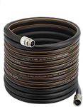 Giraffe Tools Garden Hose 75 ft, 5/8" Rubber Water Hose with Custom Length, Heavy Duty, No Kink, Flexible Gardening Hose with Male to Female Fittings for Garden & Yard