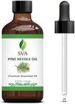 Pine Needle Essential Oil 4 oz (118 ML) Therapeutic Grade 100% Pure by SVA Organics| Aromatherapy Diffuser Health Skin and Relaxation