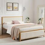 VECELO Queen Bed Frame with Upholst