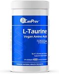 CanPrev - L-Taurine Vegan Amino Acid, 450g Powder - Supports Heart Health and Cardiovascular Function - Improved Muscle Performance and Exercise Capacity