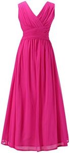 Happy Rose Flower Girl's Dress Party Dresses Juniors Long Bridesmaid Dress Fuschia 14