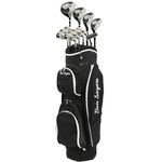 Ben Sayers M8 13-Piece Golf Package Set | Complete Ladies Set | Full 12 Clubs Graphite Shafts with Cart Bag | Driver, Woods, Hybrids, Irons, Wedges & Putter | Right Hand