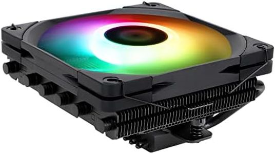 Thermalright AXP120-X67 Black ARGB Refroidisseur d’air CPU à profil bas avec ventilateur PWM TL-C12015B-S de 120 mm,6 caloducs, hauteur de 67 mm,pour AMD AM4 AM5/Intel 1700/1150/1151/1155/1200/2011