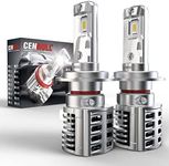 Cenmoll H7 Led Headlight Bulb, 90W 18000LM 500% Brightness 360 Degree Adjustable Beam Angle Led H7 Headlight Bulb Canbus Error Free 6500K Cool White Mini Size All-in-one Wireless Design, Pack of 2