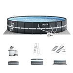 INTEX 26339EH Ultra XTR Deluxe Above Ground Swimming Pool Set: 24ft x 52in – Includes 2800 GPH Cartridge Sand Filter Pump – SuperTough Puncture Resistant – Rust Resistant – Easy to Assemble