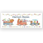 Tigerlilyprints Personalised Door Signs, Animal Train, Nursery Room Sign, Personalised Children's Bedroom Door Signs.