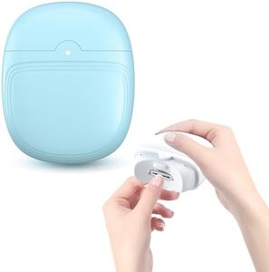 Automatic Nail Clippers with LED Lighting, 2 Speed Portable Nail File, Electric Cordless Nail Trimmer Cutter Tool, Portable Nail File for Children Elderly Adults Manicure (Generic Green)