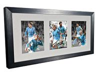 Signed Black 2022/23 Manchester City - Erling Haaland - Phil Foden - Jack Grealish - Kevin De Bruyne - Silva - Gundogan Autographed Photo Photograph Picture Frame Football Soccer Poster Gift