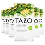 Tazo Green Tea for A Delicious Cup of Green Tea Green Ginger Calming and Soothing, 20 Count (Pack of 6)