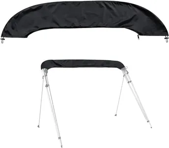 Bimini top Boot Cover, Suitable for 3-4 Bows Bimini Tops, Design with Light Hole Bimini Top Cover, 600D Waterproof Bimini Storage Boot