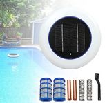 KUMIAO High Capacity Solar Pool Ionizer - Kill Algae - 35,000 Gallons - Longer Lasting Copper Anode - Effective Pool Cleaning Device - Copper Silver Ionizer for Crystal Clear Water