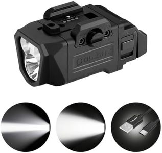 OLIGHT PL X Tactical Rail Mount Flashlight with 22,500 Candela Spotlight and 1,200 Lumens Floodlight, Adjustable and Reversible Lugs, USB-C, Compact Strobe Mount for Outdoor Searching (Matte Black)