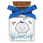 HAMUIERS First Haircut Keepsake Holder, First Curl Keepsake Box for Kids Baby Keepsake Box Baby Shower for Babies to Keep The Childhood Memory - Boy