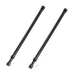 Tension Rod 16 to 28 Inch, Goowin Small Tension Rod, 5/8" Diameter No Drilling Expandable Short Tension Rods Spring Rods, Tension Rods for Closet, Cupboard, Hanging Clothes, 2 Pack, Black