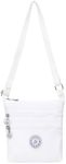 AOCINA Crossbody Purses for Women Lightweight Small Travel Bag Shoulder Purses and Handbags with Multi Zipper Pockets（Pure White