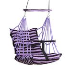 Windson Craft® Cotton Baby Swing for Kids jhula 1-5 Years Swings Cradle Chair uyyala New Born Baby Gifts Foldable and Washable with Safety Belt, Home & Garden (Purple Patta)