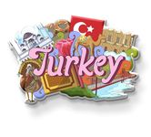 Nivaraprint Turkey Country Theme Souvenir Wooden Fridge Magnet for Refrigerator - Turkey Printed Stylish Magnet for Fridge Decoration