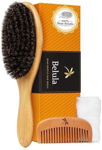 Belula 100% Boar Bristle Hair Brush Set (Medium). Soft Natural Bristles for Thin and Fine Hair. Restore Shine And Texture. Wooden Comb, Travel Bag and Spa Headband Included!