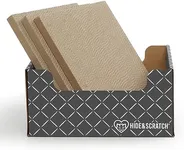 Hide & Scratch: Extra-Large Heavy Duty Cardboard Cat Scratcher and Lounger Box with Refillable Scratch Pad (Dark Grey 4PC)