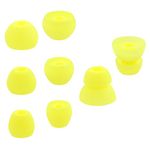 ALXCD Ear Tip for BeatsX In-Ear Headphone, 4 Pair SML & Double Flange Durable Soft Silicone Replacement Ear Bud Eartip, Fit for Beats by Dr. Dre BeatsX [4 Pair](Yellow)