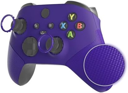eXtremeRate ASR Version Performance Rubberized Side Rails Grips Shell for Xbox Series X & S, Purple Redesigned Grip Handles Faceplate for Xbox Core Controller [Controller Excluded]
