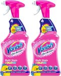 Vanish Oxi Action Pre-Treat For Tough Stains, Fabric Stain Remover Spray, Effective On 100+ Stains, Chlorine Bleach Free Formula, Safe on Everyday Fabrics, 500 ml, Pack of 2