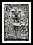 Tallenge - Santana, Steppenwolf, Grateful Dead-Fillmore West, CA 1968-Vintage Music Concert Poster-Small Framed Poster(Paper,12x17 inches, Multicolour)