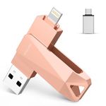 Flash Drive for iPhone 512GB, Photo Stick Thumb Drives Memory Stick, Photostick High Speed External Storage for iPhone/Android/iPad/iOS/PC/Computer and More Smart Devices Pink