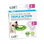 Catit 43745 Triple Action Fountain Filter (2 Pack)