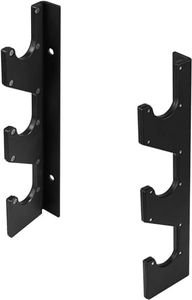Yes4All SN5M Support de rangement horizontal pour haltères à montage mural avec couche protectrice en plastique UHMW, 3 Barres