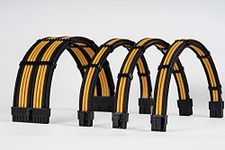 Sensei Mods Custom Sleeved Cable Extension Kit-Dual Colour,Black