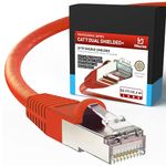 iVoltaa New Ethernet Cable CAT7 Cable Dual Shielded+ (SSTP) Professional Series - 10Gigabit/Sec LAN Network/High Speed Internet Cable, 600MHZ (CAT-7, 50 Feet (15.2M))