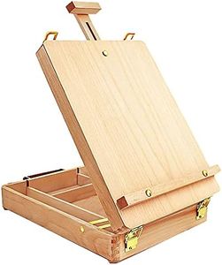 Caballete de mesa, Caballete de Arte Maletín de Pintura Caja de Caballete de Pintura de Madera de Haya, Adecuado para Adultos Estudiantes Principiantes Artistas