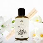 PRISTINE Happy Reed Diffusers for Home & Bathroom | Refresh Lily of Valley & Jasmine Room Fragrance Reed Diffuser, Oil & Room Diffusers with Reeds Stick Set | Refreshing Home Fragrance Scent Diffuser