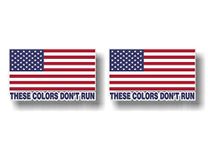 2 USA Flag These Colors Don't Run 5" Vinyl Sticker Decals Patriotic American USMC Vehicle 4x4 Truck Offroad US Marine Corps Bumper Stickers (USA)