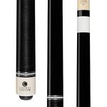 Lucasi Custom Mystic Black Curly Maple Billiard Cue with Upgraded Shaft, 19-Ounce