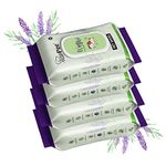 PUPPEE Wipe ME 100% Biodegradable 192 Count (Pack of 4) Wet Wipes for Dogs, Cats & All Pets | Lavender Essential, Vitamin E & Olive Oil | Anti-Bacterial | Cleansing, Deodorising & Grooming Wipes