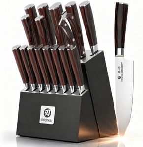 imarku 18-Piece Japanese Utility High-Carbon Stainless Steel Knife Set