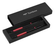 Tombow Zoom 707 PLZ-211-2 Writing Set with Ballpoint Pen and Mechanical Pencil, Black/Red