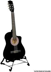 Karrera Childrens Acoustic Cutaway Wooden Guitar Ideal Kids Gift 1/2 Size Black