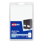 Avery Self-Adhesive Removable Labels, 3 x 4 Inches, White, 80 per Pack (05453)